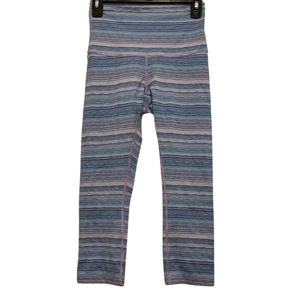 Lululemon Wunder Under (Hi-Rise) in Wave Twist Lilac Caspian Blue *HEMMED CROP - Picture 2 of 7